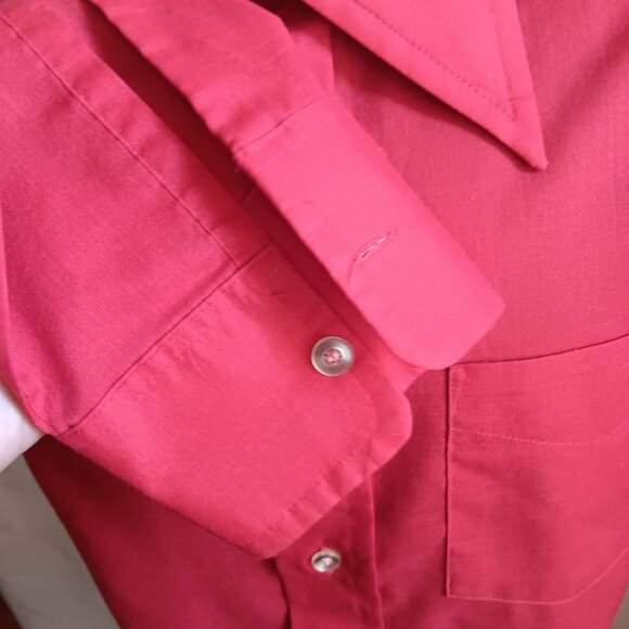 Men's Medium Shirt Vintage 1970s Campus New Breed Tapered Fit 15-15.5 USA Mod - Picture 5 of 6
